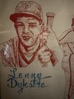 Artist Signed Lenny Dykstra Print By Bernice Bardo - Philadelphia Phillies