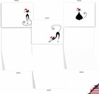 - 10 Blank Christmas Note Cards - Pet Cats And Dogs  Boxed Xmas Animal Cards For