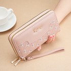 Women s Wallet Leather Double Zip Large Capacity Card Holder Ladies Phone Clutch