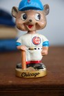 Vintage 1960s Chicago Cubs Bobblehead Nodder Gold Base Baseball Display