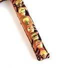 Handmade Beaded With Fabric Christian Cross 3x7 Inches Folk Art