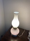 Collectible Vintage Knobby White Milk Glass Lamp With Night Light In Base