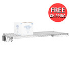 Commercial Kitchen 24  X 60  Wall Mount Chrome Wire Shelf Rack Pot Pan Shelves
