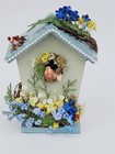Hand Painted Wood Bird House Handpainted Birdhouse