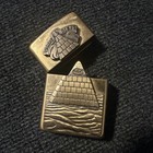 Vintage 1996 Carpe Diem Surprise Pyramid Brass Zippo Lighter Barrett Smythe