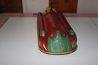 Antique Rare Buffalo Toyys Open Wheel Race Car Tin Litho Wind Up Toy