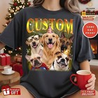 Custom Pet Portrait Comfort Tee Personalized Dog Cat Photo Shirt Gift