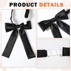 Bowtie Western Black Bow Ties For Men Women  Solid Color Colonel Satin Ribbon Bo