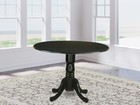 East West Furniture Dlt-blk-tp Dublin Modern Kitchen 42x42 Inch  Dlt-blk-tp