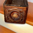 Antique Relief-carved Sewing Machine Treadle Drawer Organizer   Primitive Box