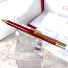 Vintage Cartier Ballpoint Pen Must Red Lacquer With Case   Papers Name Engraved