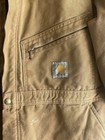 Vintage Carhartt Insulated Coveralls Red Quilted Lined Workwear Size Large Short
