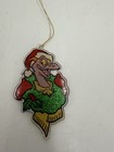 Rare Vtg Disney Epcot Figment Santa Stained Acrylic Christmas Ornament 1982 Wdp