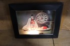Vtg Ruppert Knickerbocker Beer Lighted Shadowbox Bar Sign   Clock 1940 s  