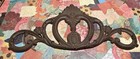 Cast Iron Ornate Pediment Scrollwork Plaque  21 In 