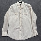 Wrangler Troubadour George Strait Mens Xl Shirt White Embroidered Western Snap