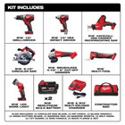 Milwaukee M18 18v 7-tool Cordless Combo Kit 2 Batteries And Bag  2695-27s  New