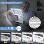 Nzqxjxz Large Hands Free Magnifying Glass With Light stand For Reading Full Book