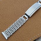 5 8 16mm Rare 12k White Gold-filled Classic Bretton Usa 1940s Vintage Watch Band