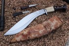 Kukri - 12    Hand Forged 5 Fullers Guard Handle Knife farmer Bushcrafting Blade