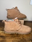 Ugg Men s Neumel Chukka Boots Size 7 40 Chestnut Brown Suede Wool Lining Winter