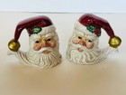 Salt Pepper Shakers Vtg Figurines Fitz Floyd Omnibus Santa Claus Christmas Xmas