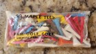 Ram Golf Vintage Tees Maple Pack Of 50 Sealed Made In Usa 1 7 8 In   Colorful