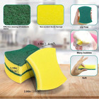 10pcs Cleaning Sponges Dish Scrubber Soft   Heavy Duty Microfiber Kitchen Sponge