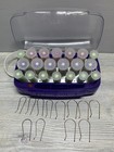 Conair Easy Start Hot Rollers Hair Curler Set 20 Multi-size Curlers Clips Purple