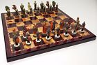 Medieval Times Robin Hood Vs Sheriff Of Nottingham Chess Set Cherry Color Board