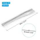 26 Gauge 14  Floral Stem Wire  200 Pcs Paper Wrapped Flower Stem  Silver Tone