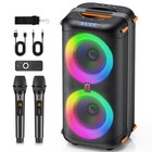 Jyx T27t Karaoke Machine System Hd Sound Dual 8  Subwoofer 6000 Mah Pary Speaker