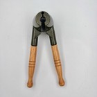 Vintage Nut Cracker Metal Cone Shaped With Wood Handles Walnuts Pecans