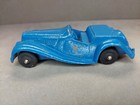 Steel Toy Vintage Tootsie Toy Blue Convertible Roadster Pressed Steel Toy 1950s 