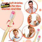 1000 Pcs Disposable Toothbrushes Bulk Individually Wrapped Manual Soft Bristle  