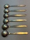 Set Of 6 Vintage  Sterling Silver Salt Spoons