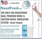 Nasalfresh Md Dual Powered Nasal Sinus Irrigation System Rinse Wash  Packet 