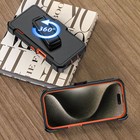 For Iphone 16 Plus Case tempered Glass belt Clip Fits Otterbox camera Lens Film