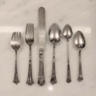 Antique Santa Fe Railroad Dining Car 6 Piece Place Setting Utensils Vintage