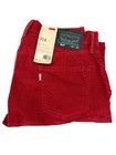 Levi s 514 Men s Corduroy Slim Fit Straight Leg Jeans Pants Color Red 005140371