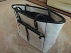 Coach F54700 City Tote With Pouch In Signature - Silver chalk black