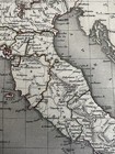 Italy Italia Sicily 1848 Chambers Hand Color Map Gellatly Engraved