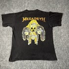 Vtg 1991 Megadeth Vic Rattlehead Glow In The Dark T-shirt Mens L 1990s Band Tee