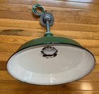30 s Abolite 16  Porcelain Industrial Light Green Barn Pendant Vintage Pendant D