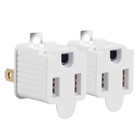 3-prong To 2-prong Outlet Adapter  Grounded Converter  2-pack For Home   Work