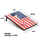 Cornhole Boards Set With 8 Bags - Outdoor Yard Game Events - Flag Design