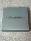 Nikken Magnetic Platinum Toned Puzzle-link Bracelet  1901 - New Sealed In Box