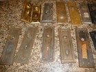Lot 22 Vintage Antique Brass Art Deco Victorian Door Knob Back Plate Escutcheon