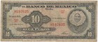 Mexico 4-24-1963 Veteran Diez Or  10 Pesos  Note Pretty  la Tehuana  Series Aii