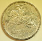 Mw29439 Lithuania Silver 5 Litai 1936 Dr  Jonas Bosanavicius    Km 82